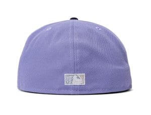 New York Yankees 1999 World Series Lavender Navy 59Fifty Fitted Hat by MLB x New Era Back