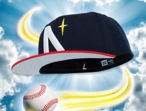 North Star Navy Red 59Fifty Fitted Hat by Noble North x New Era