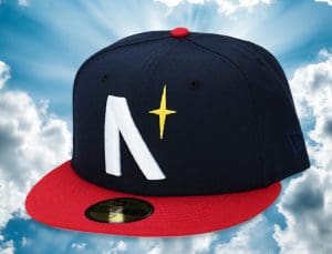 North Star Navy Red 59Fifty Fitted Hat by Noble North x New Era Front
