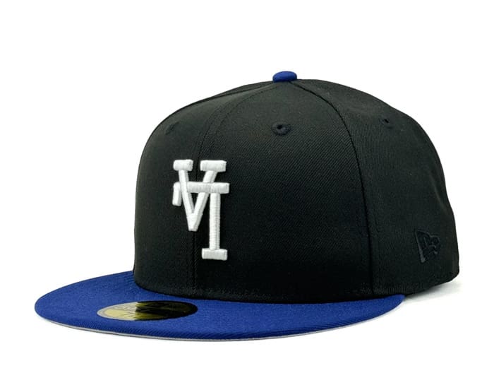 Los Angeles Dodgers Upside Down Black Royal 59Fifty Fitted Hat by MLB x New Era Strictly Fitteds