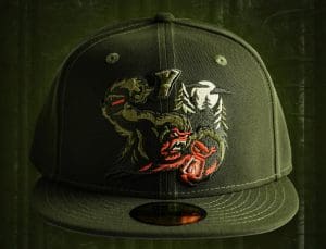 Sasquatch Olive 59Fifty Fitted Hat by Noble North x New Era Front