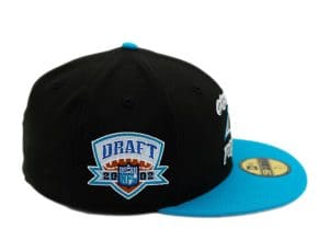 Carolina Panthers Black Blue 59Fifty Fitted Hat by NFL x New Era Patch