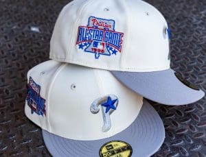 Philadelphia Phillies 1996 All-Star Game Off White Grey 59Fifty Fitted Hat by MLB x New Era Patch