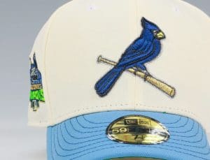 St. Louis Cardinals 2006 World Series Champions Off White Ultra Blue 59Fifty Fitted Hat by MLB x New Era Front