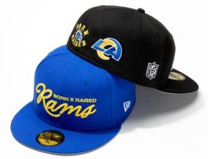 Born x Raised x Los Angeles Rams 59Fifty Fitted Hat by Born x Raised x NFL x New Era Front