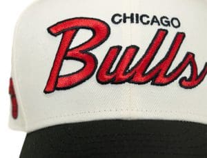 Chicago Bulls Chrome Black 59Fifty Fitted Hat by NBA x New Era Front