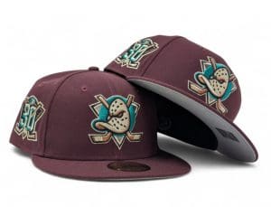 Anaheim Ducks 30th Anniversary Maroon 59Fifty Fitted Hat by NHL x New Era
