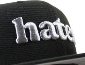 Hater Black Gray 59Fifty Fitted Hat by Ecapcity x New Era Front
