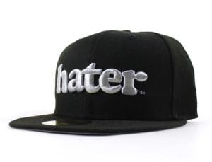 Hater Black Gray 59Fifty Fitted Hat by Ecapcity x New Era Left