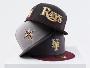Just Caps MLB Graphite Maroon 59Fifty Fitted Hat Collection by MLB x New Era Front