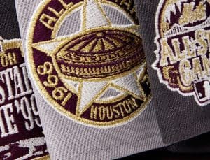 Just Caps MLB Graphite Maroon 59Fifty Fitted Hat Collection by MLB x New Era Patch