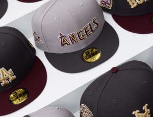 Just Caps MLB Graphite Maroon 59Fifty Fitted Hat Collection by MLB x New Era Right