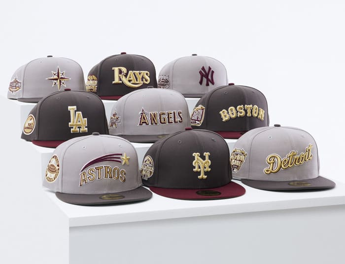 Just Caps MLB Graphite Maroon 59Fifty Fitted Hat Collection