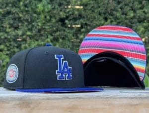 Los Angeles Dodgers Black Royal Aztec Calander Sarape 59Fifty Fitted Hat by MLB x New Era