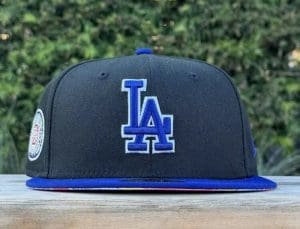 Los Angeles Dodgers Black Royal Aztec Calander Sarape 59Fifty Fitted Hat by MLB x New Era Front