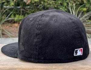 Los Angeles Dodgers Upside Down Corduroy Black White 59Fifty Fitted Hat by MLB x New Era Back