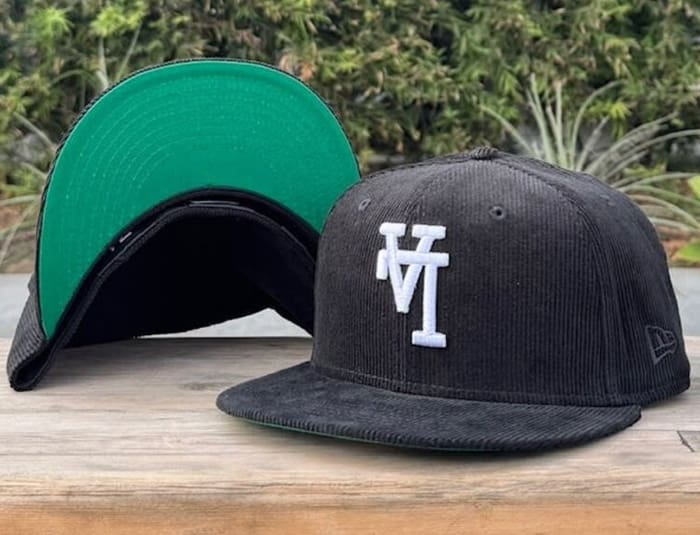 Los Angeles Dodgers Upside Down Corduroy Black White 59Fifty