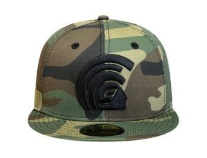 Mua Woodland Camo Black 59Fifty Fitted Hat by Fitted Hawaii x New Era Front