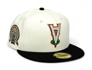 Anaheim Angels Mauna Kea Chrome Black 59Fifty Fitted Hat by MLB x New Era