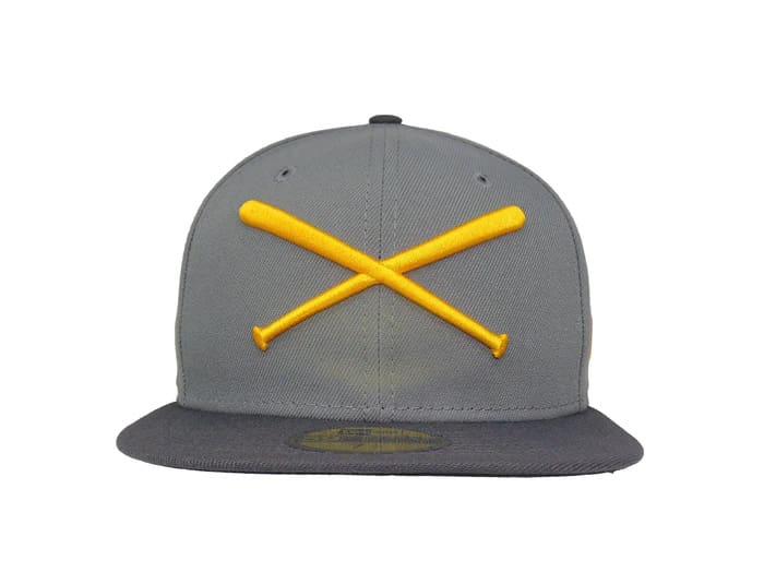 Crossed Bats Logo Storm Gray 59Fifty Fitted Hat by JustFitteds x