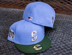 Seattle Mariners 2023 All-Star Game Lavender Olive 59Fifty Fitted Hat by MLB x New Era Back
