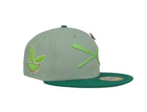 Crossed Bats Logo Green Tea 59Fifty Fitted Hat by JustFitteds x New Era Right