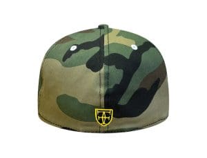 Kamehameha Woodland Camo Yellow 59Fifty Fitted Hat by Fitted Hawaii x New Era Back