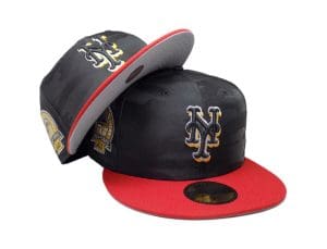New York Mets Shea Stadium Black Red Gold 59Fifty Fitted Hat by MLB x New Era