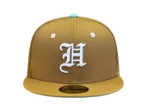 Pride Grown Wheat Blue Tint 59Fifty Fitted Hat by Fitted Hawaii x New Era Front