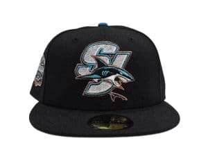 San Jose Sharks 2015 Stadium Series Black 59Fifty Fitted Hat by NHL x New Era Front