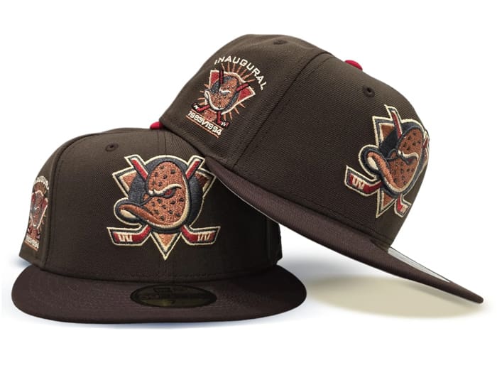 Anaheim Mighty Ducks Inaugural Season Walnut Brown Burnt Wood