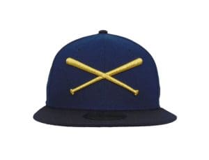 Crossed Bats Logo Oceanside Gold 59Fifty Fitted Hat by JustFitteds x New Era
