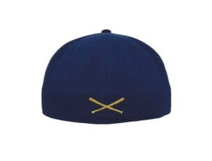 Crossed Bats Logo Oceanside Gold 59Fifty Fitted Hat by JustFitteds x New Era Back