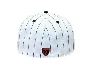 H Pride White Navy Pinstripes 59Fifty Fitted Hat by Fitted Hawaii x New Era Back