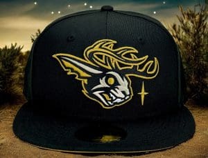 Jackalope Black Old Gold 59Fifty Fitted Hat by Noble North x New Era Front