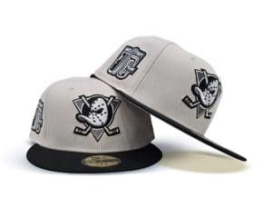 Anaheim Mighty Ducks 10 Years Stone Black 59Fifty Fitted Hat by NHL x New Era