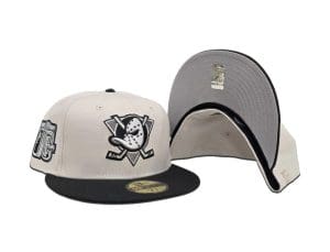 Anaheim Mighty Ducks 10 Years Stone Black 59Fifty Fitted Hat by NHL x New Era Front