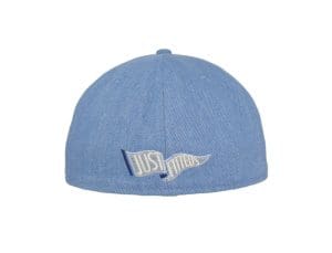 Crossed Bats Logo Light Blue Denim 59Fifty Fitted Hat by JustFitteds x New Era Back
