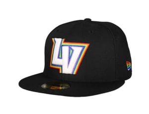 Las Vegas Aviators LV Prismatic Black 59Fifty Fitted Hat by MiLB x New Era
