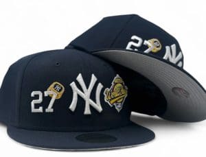New York Yankees 27x Champions Navy Blue 59Fifty Fitted Hat by MLB x New Era