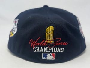 New York Yankees 27x Champions Navy Blue 59Fifty Fitted Hat by MLB x New Era Back