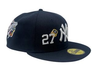 New York Yankees 27x Champions Navy Blue 59Fifty Fitted Hat by MLB x New Era Right