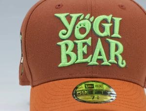 Yogi Bear Cinnamon Graham Oxidized Rust 59Fifty Fitted Hat by Hanna Barbera x New Era Front