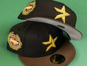 Houston Astros Ziegenbock Black Walnut 59Fifty Fitted Hat by MLB x New Era Front