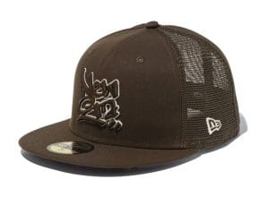 New Era Script Logo Trucker 59Fifty Fitted Hat by New Era