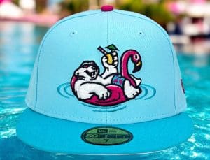 Polar Bear Vacation Chill Blue 2-Tone 59Fifty Fitted Hat by Noble North x New Era