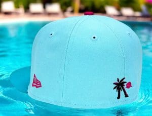 Polar Bear Vacation Chill Blue 2-Tone 59Fifty Fitted Hat by Noble North x New Era Back