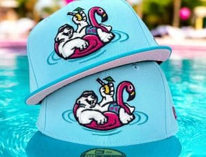 Polar Bear Vacation Chill Blue 2-Tone 59Fifty Fitted Hat by Noble North x New Era Front