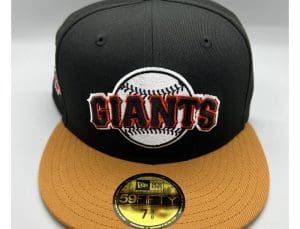 San Francisco Giants 1989 WS Battle Of The Bay Black Light Bronze 59Fifty Fitted Hat by MLB x New Era Front