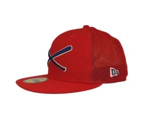 Crossed Bats Logo Trucker Nookie 59Fifty Fitted Hat by JustFitteds x New Era Left